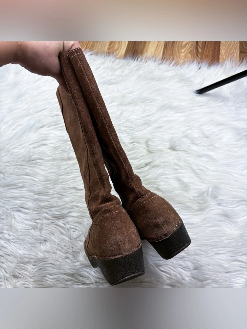 Dansko Crepe Boot Mid Calf Leather Suede Tan Brown Orthopedic Arch Support 37
